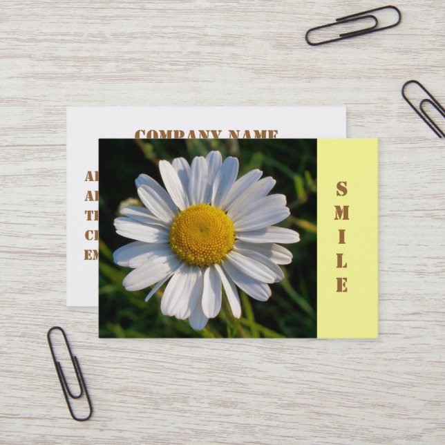 TARJETA DE VISITA WILDFLOWERS DAISY (Anverso/Reverso In Situ)
