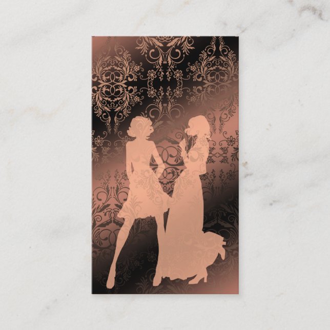 Tarjeta De Visita Wildflowers del damasco, negro escarpado de las (Anverso)