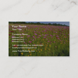 Tarjeta De Visita Wildflowers rosados, flores centrales de Virginia