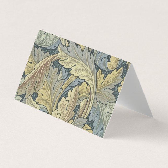 Tarjeta De Visita William Morris Acanthus deja el Art Nouveau floral (Anverso)