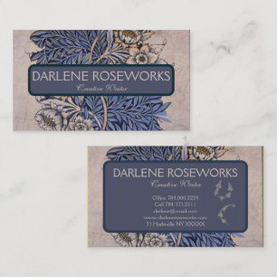 Tarjeta De Visita William Morris Beautiful Tulip & Willow Blue