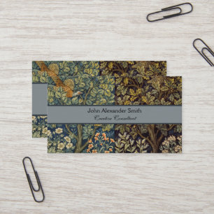 Tarjeta De Visita William Morris Faisán Árbol Flor