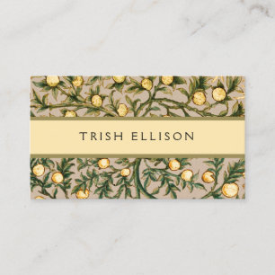 Tarjeta De Visita William Morris Floral Fruit Garden Flower Classic