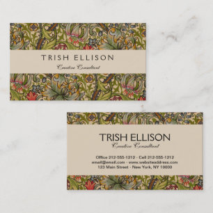 Tarjeta De Visita William Morris Golden Lily Antique