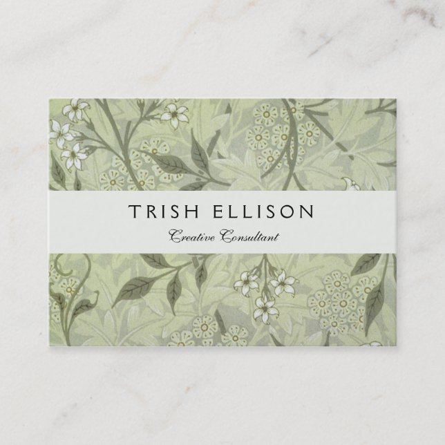 Tarjeta De Visita William Morris Jasmine Botanical (Anverso)