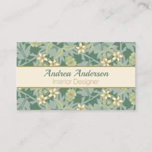 Tarjeta De Visita William Morris Jasmine Floral