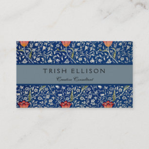 Tarjeta De Visita William Morris Medway Blue Floral