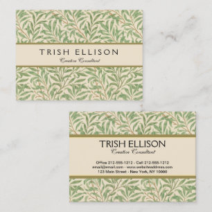 Tarjeta De Visita William Morris Sauce de Sauce de jardín Flor Clási