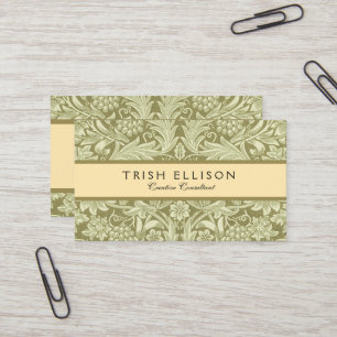 Tarjeta De Visita William Morris Sunflower Green Flower