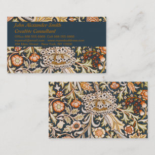 Tarjeta De Visita William Morris Trent Garden Flower Pattern Classic