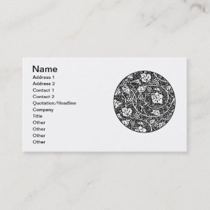 Tarjeta De Visita William Morris Vino blanco negro de uva