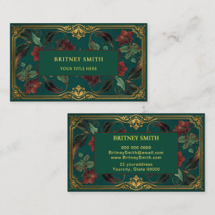 Tarjeta De Visita William Morris vintage Art Nouveau Floral