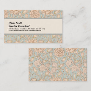 Tarjeta De Visita William Morris Wild Tulip Flower Floral Design