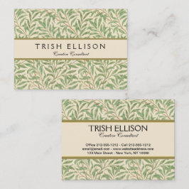 Tarjeta De Visita William Morris Willow Bough Garden Flower Classic