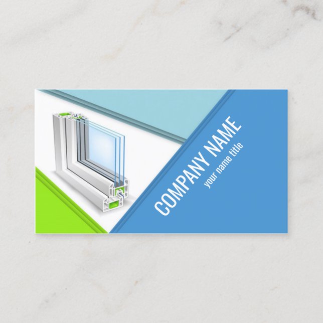Tarjeta De Visita Windows Manufacturing Company Business Card (Anverso)