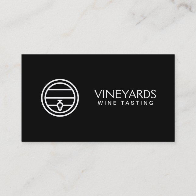 Tarjeta De Visita Wine Barrel (Anverso)