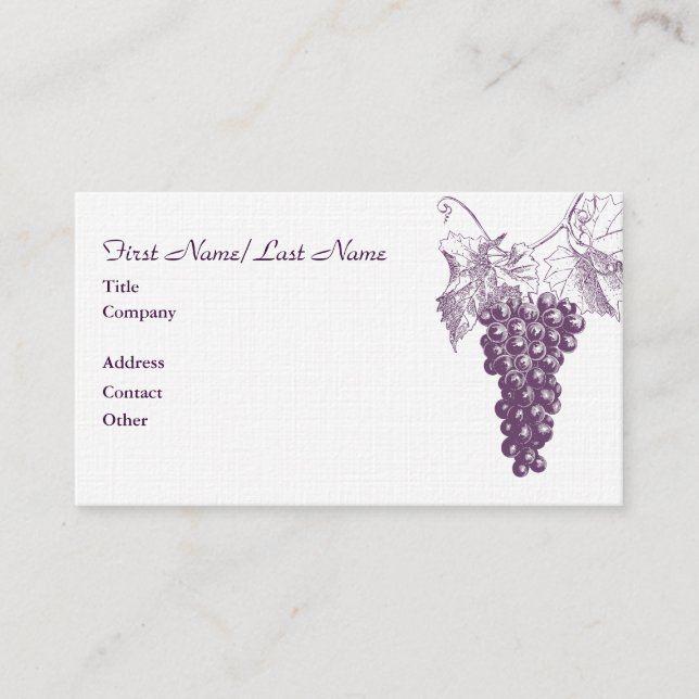 Tarjeta De Visita Wine Business Card (Anverso)