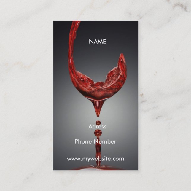 Tarjeta De Visita Wine Business Card (Anverso)