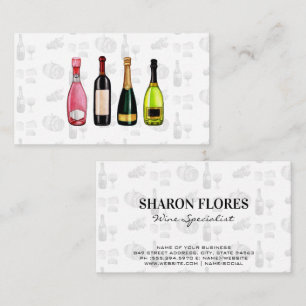 Tarjeta De Visita Wine Champagne   Viñedo