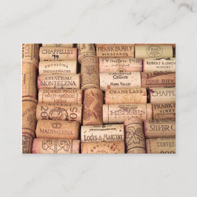 Tarjeta De Visita Wine Cork Mat (Anverso)