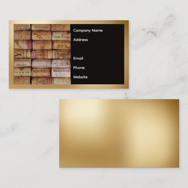 Tarjeta De Visita Wine Corks Business Card (Anverso / Reverso)