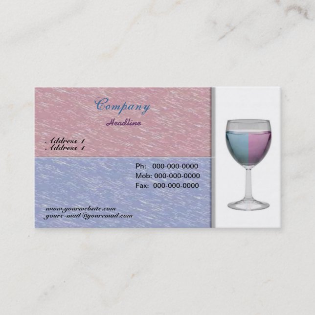 Tarjeta de visita Wine Glass (Anverso)