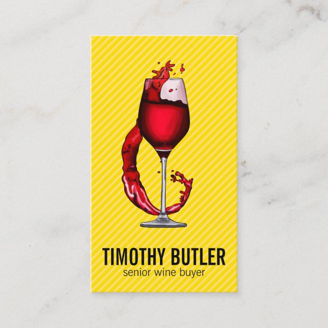 Tarjeta de visita Wine Glass (Anverso)