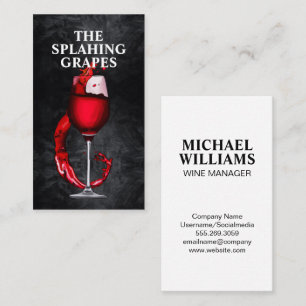 Tarjeta De Visita Wine Glass Spash