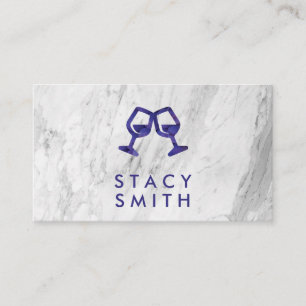 Tarjeta De Visita Wine Lover Cheers   Uvas de vino   Mármol