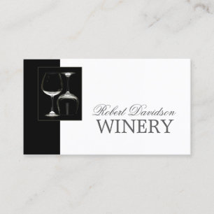 Tarjeta De Visita Wine Maker Sommelier Winery Black Glass Card