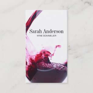 Tarjeta De Visita Wine Pour   Splash
