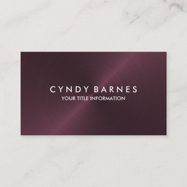 Tarjeta De Visita Wine Sheen Business Card (Anverso)