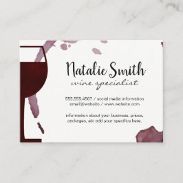 Tarjeta De Visita Wine Stain | Wine Sommelier