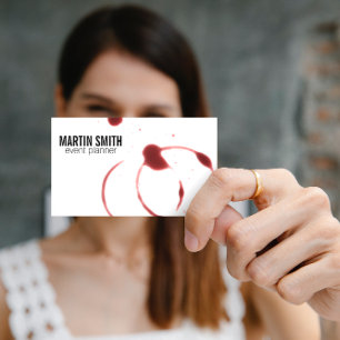 Tarjeta De Visita Wine Stains