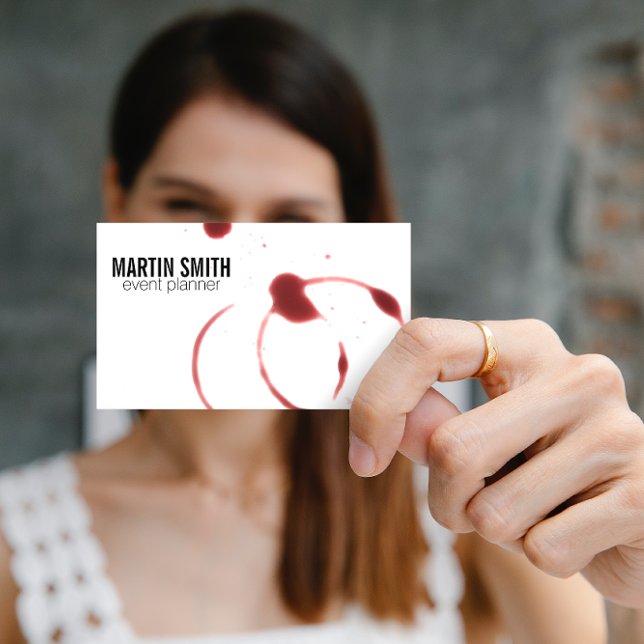 Tarjeta De Visita Wine Stains (Subido por el creador)
