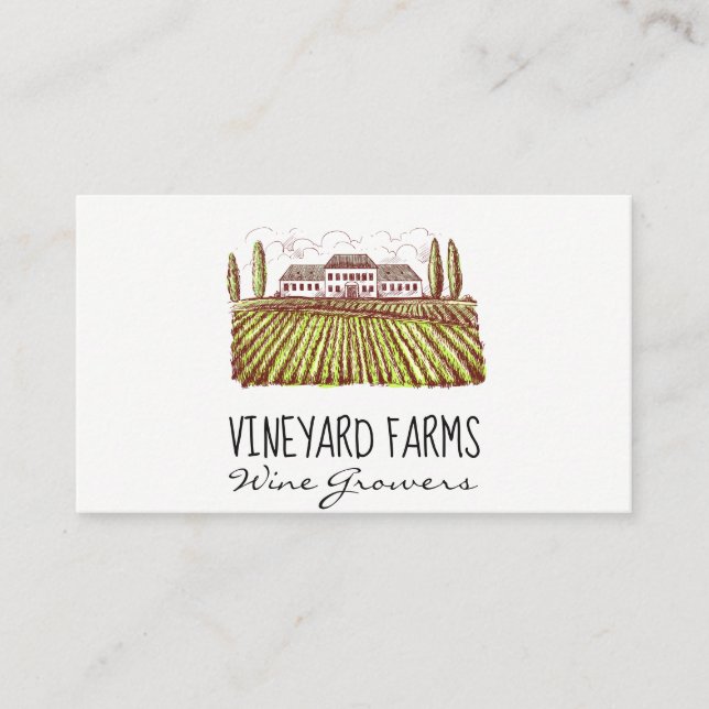 Tarjeta De Visita Winery Estate | Wine Stains (Anverso)