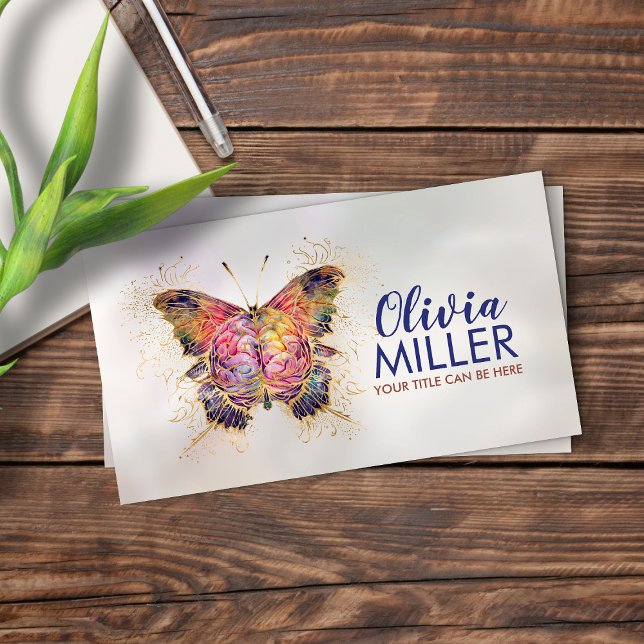 Tarjeta De Visita Wings Mindful-Butterfly Brain (Subido por el creador)