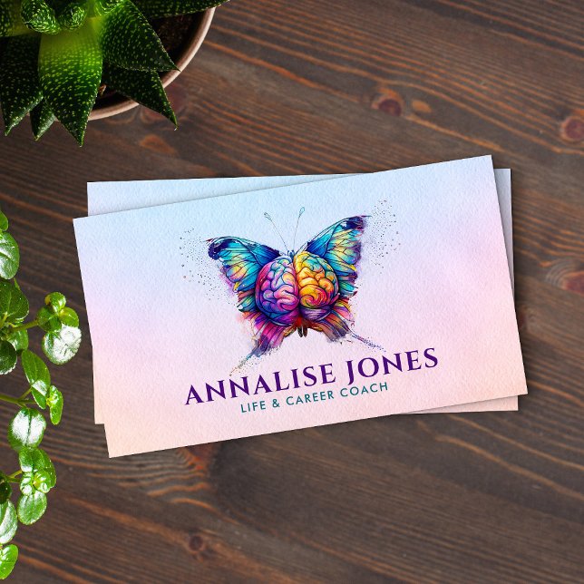 Tarjeta De Visita Wings Mindful-Butterfly Brain (Subido por el creador)