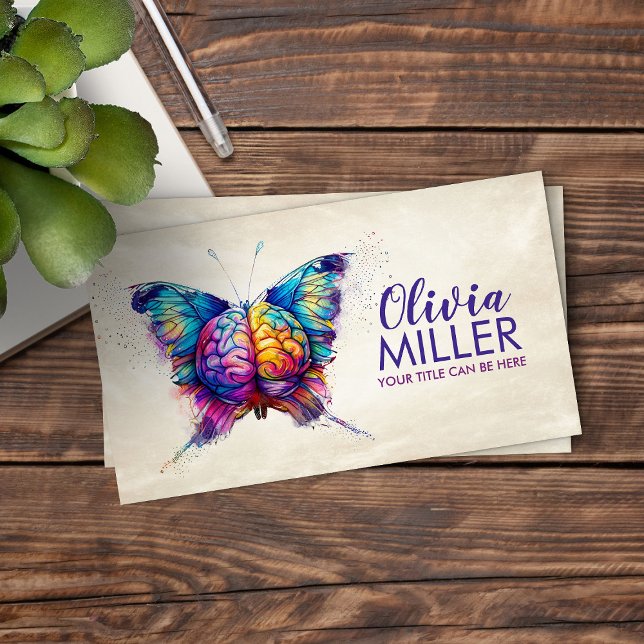 Tarjeta De Visita Wings Mindful-Butterfly Brain (Subido por el creador)