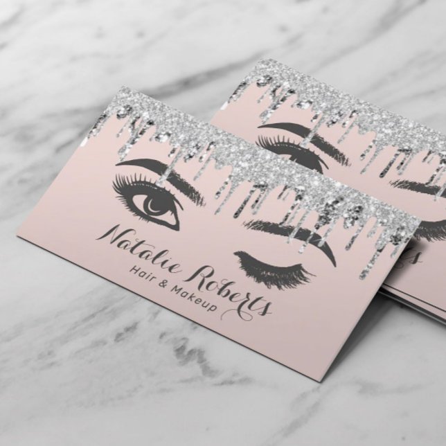 Tarjeta De Visita Wink Eye Lashes Maquillaje Artista Plata Drimes Ru (Subido por el creador)