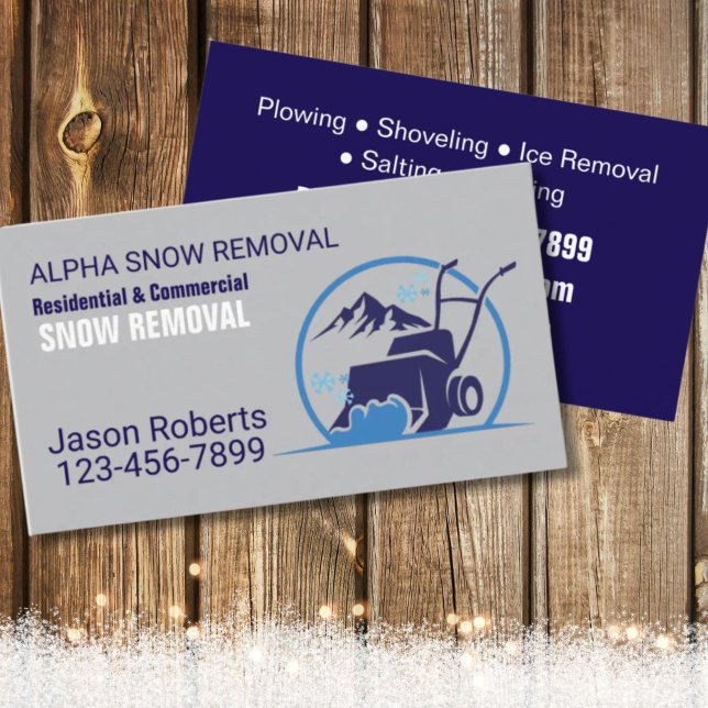 Tarjeta De Visita Winter Maintenance Services Snow Removal  (Winter Maintenance Services Snow Removal Business Card)