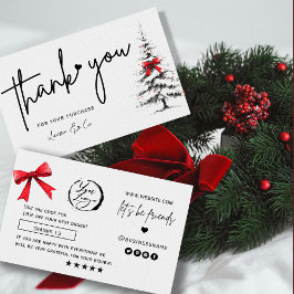 Tarjeta De Visita Winter Pine Tree Thank You Card