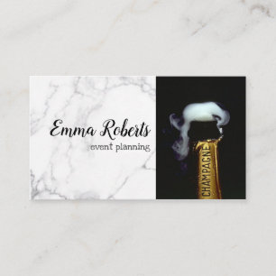 Tarjeta De Visita Winter Romántico Champagne Rústica Planificación d