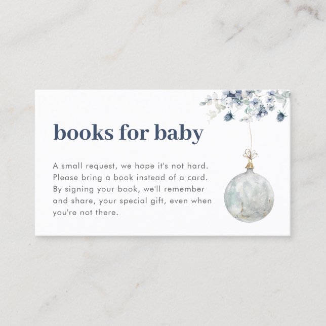 Tarjeta De Visita Winter Wonderland Books for Baby Insert Card (Anverso)