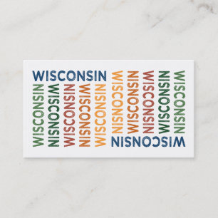 Tarjeta De Visita Wisconsin Cute Colorful