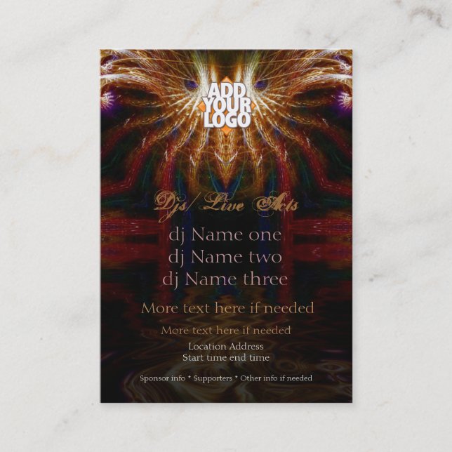 Tarjeta De Visita Wise Owl Fractal Mini Flyer (Anverso)