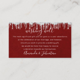 Tarjeta De Visita Wishing Well For Wedding Invitation Red Wine