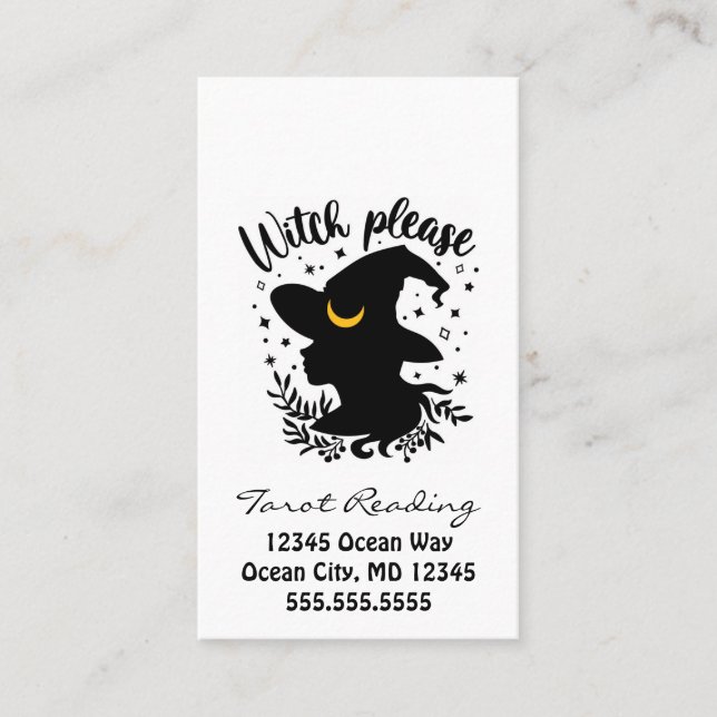 Tarjeta De Visita Witch Tarot Reading Business Card (Anverso)