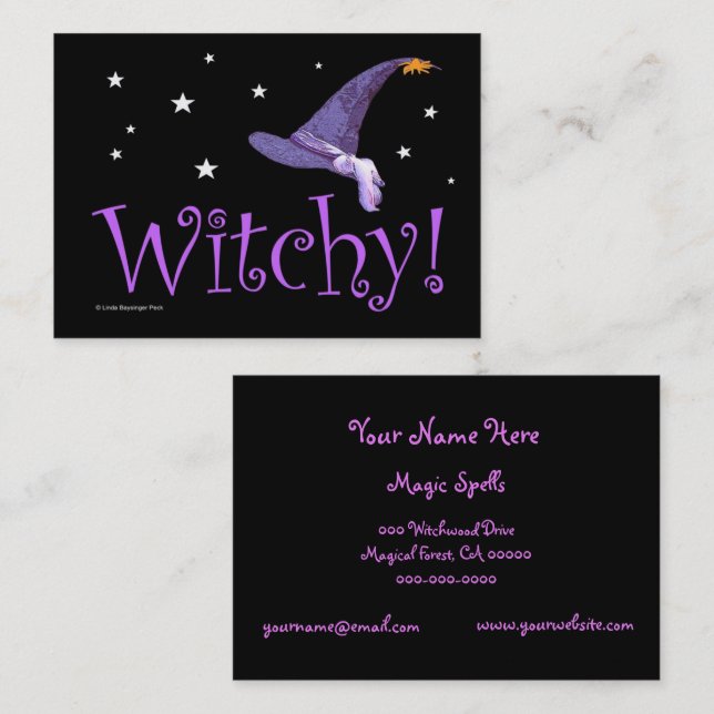 Tarjeta De Visita Witchy (Anverso / Reverso)