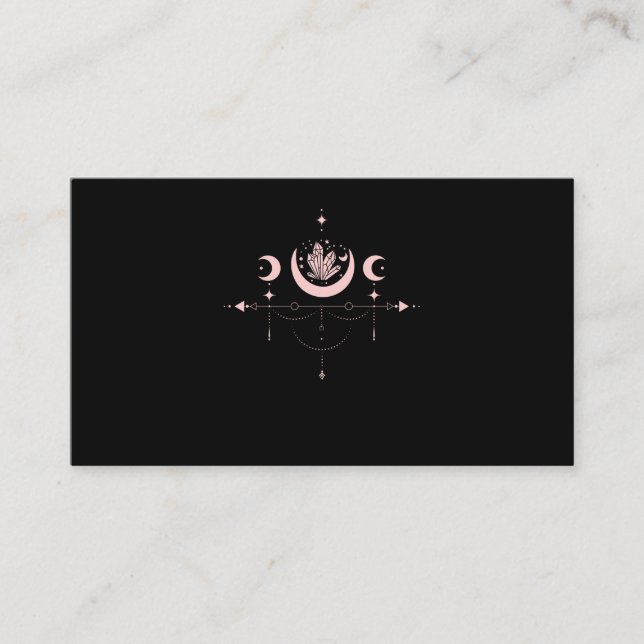 Tarjeta De Visita Witchy Pastel Gótico Moon (Anverso)
